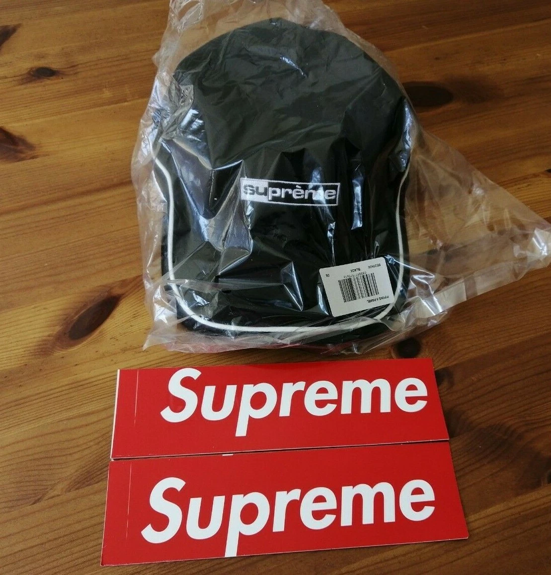 CHAPEAU / CASQUETTE NOIR SUPREME PIPING 6 PANNEAUX SS 2020 Neuf