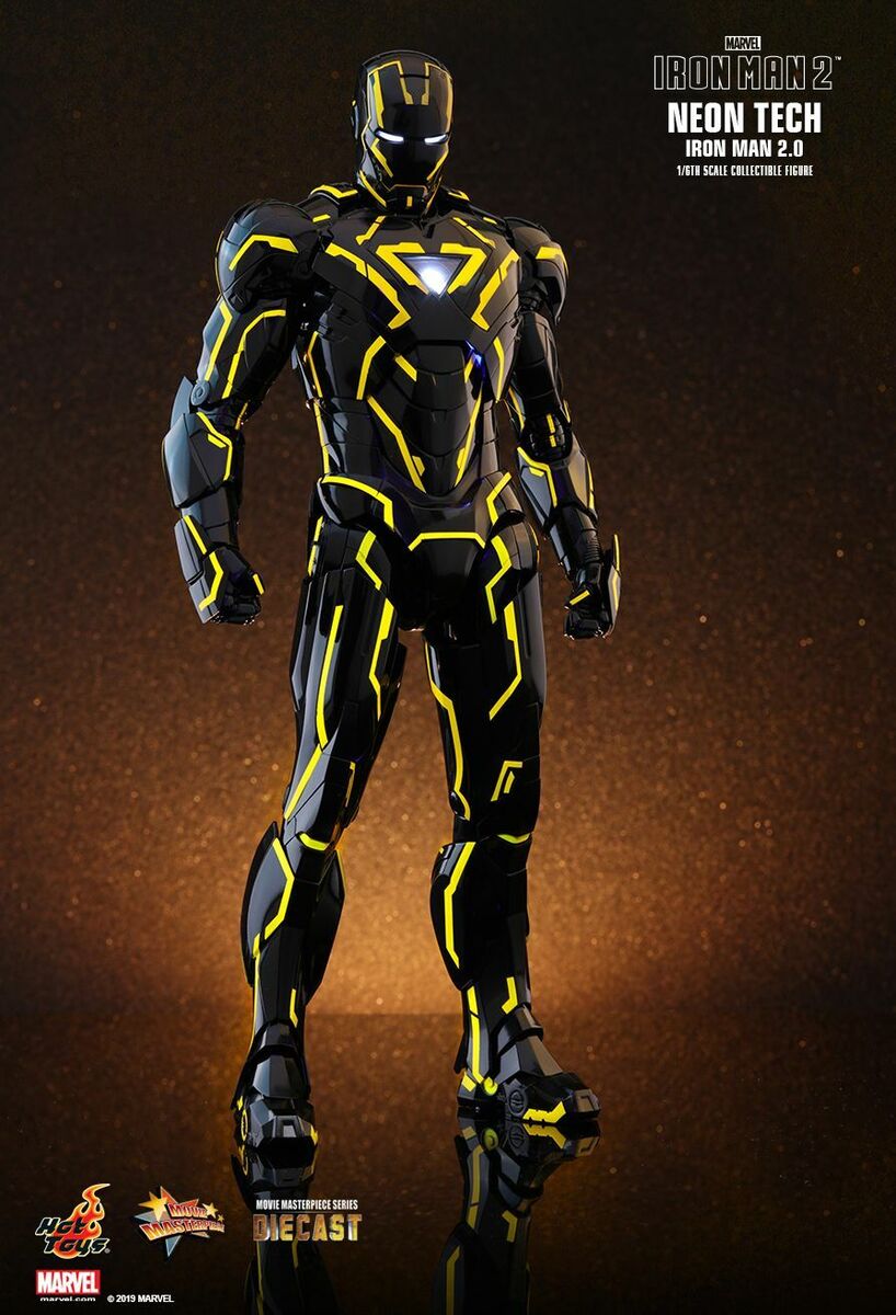 IRON MAN 2 Neon Tech 2.0 Hot Toys / Disney Exclusive Marvel IRON MAN 2 Neon Tech 2.0 Hot Toys / Disney Exclusive Marvel