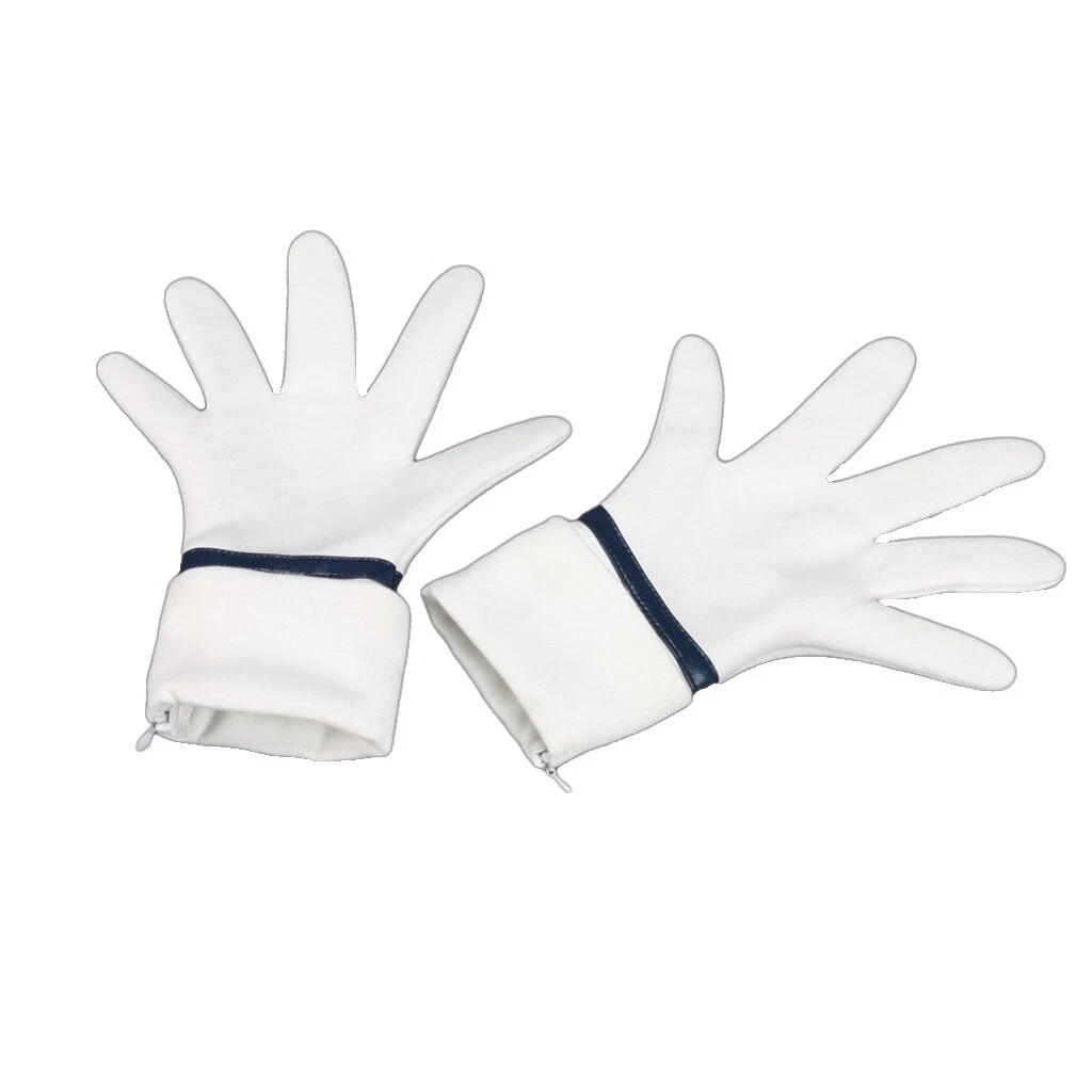 Guantes de Cuero Blanco Disfraz