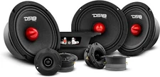 DS18 Car Speakers Package 4x Speakers 6.5" Mid Range & 4x Super Bullet Tweeters