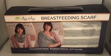 Izzy Ritzy Brest Feeding Scarf Gray And White Stripes New