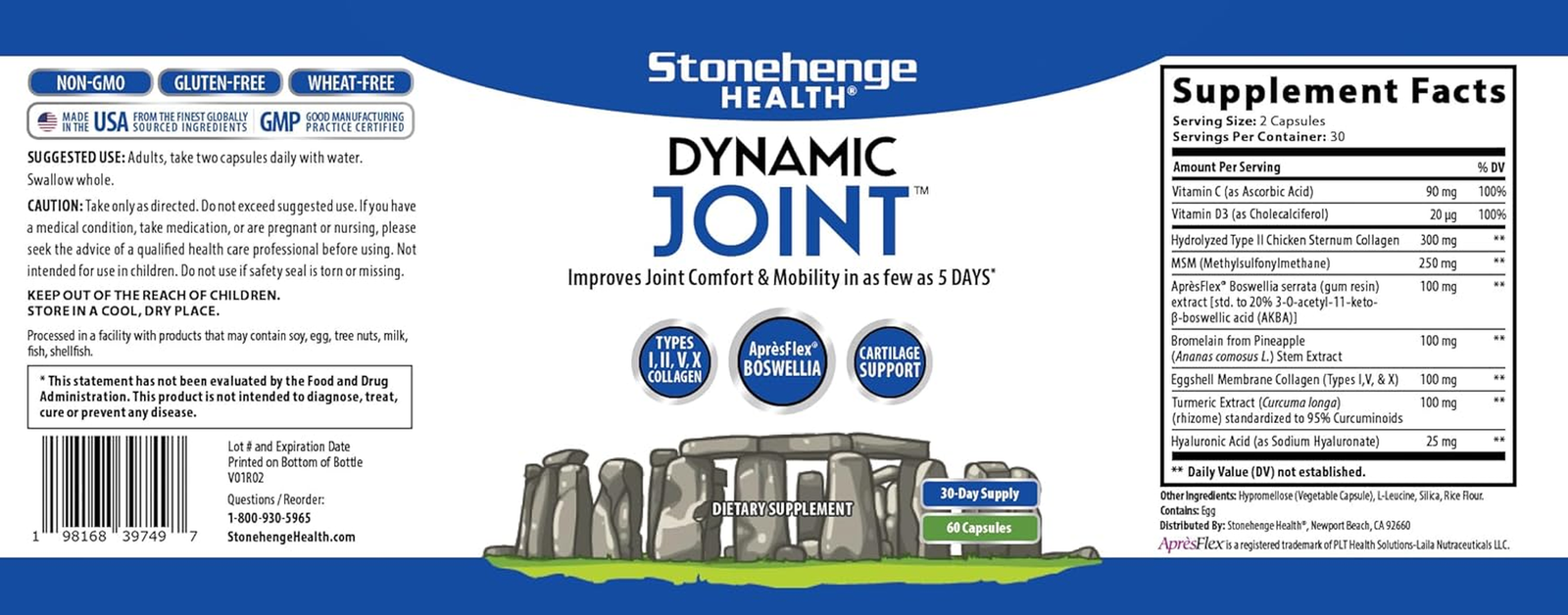 Dynamic Joint Supplement - Comfort, Mobility, Flexibility with Aprèsflex Bosw...