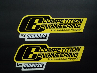 Lot of 2 COMPETITION ENGINEERING by MOROSO  racing decals stickers NHRA NASCAR