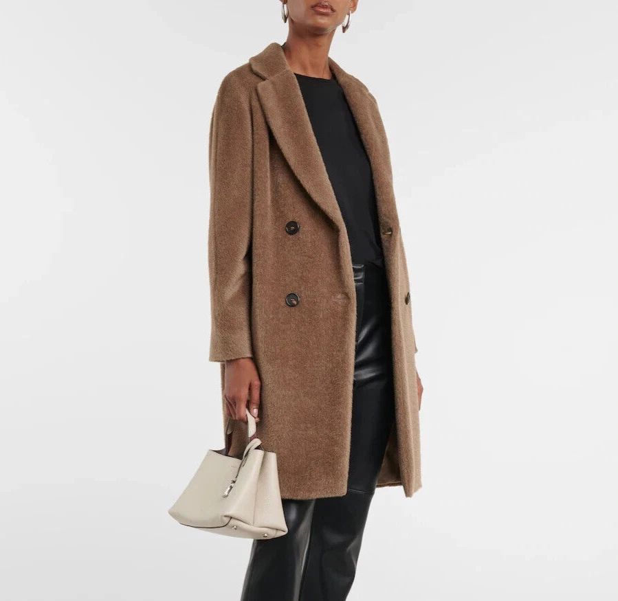 S Max Mara - Rosato Coat - Mid Brown Alpaca Wool Straight 8UK 6US 40IT S New&Tag - Image 2 of 4