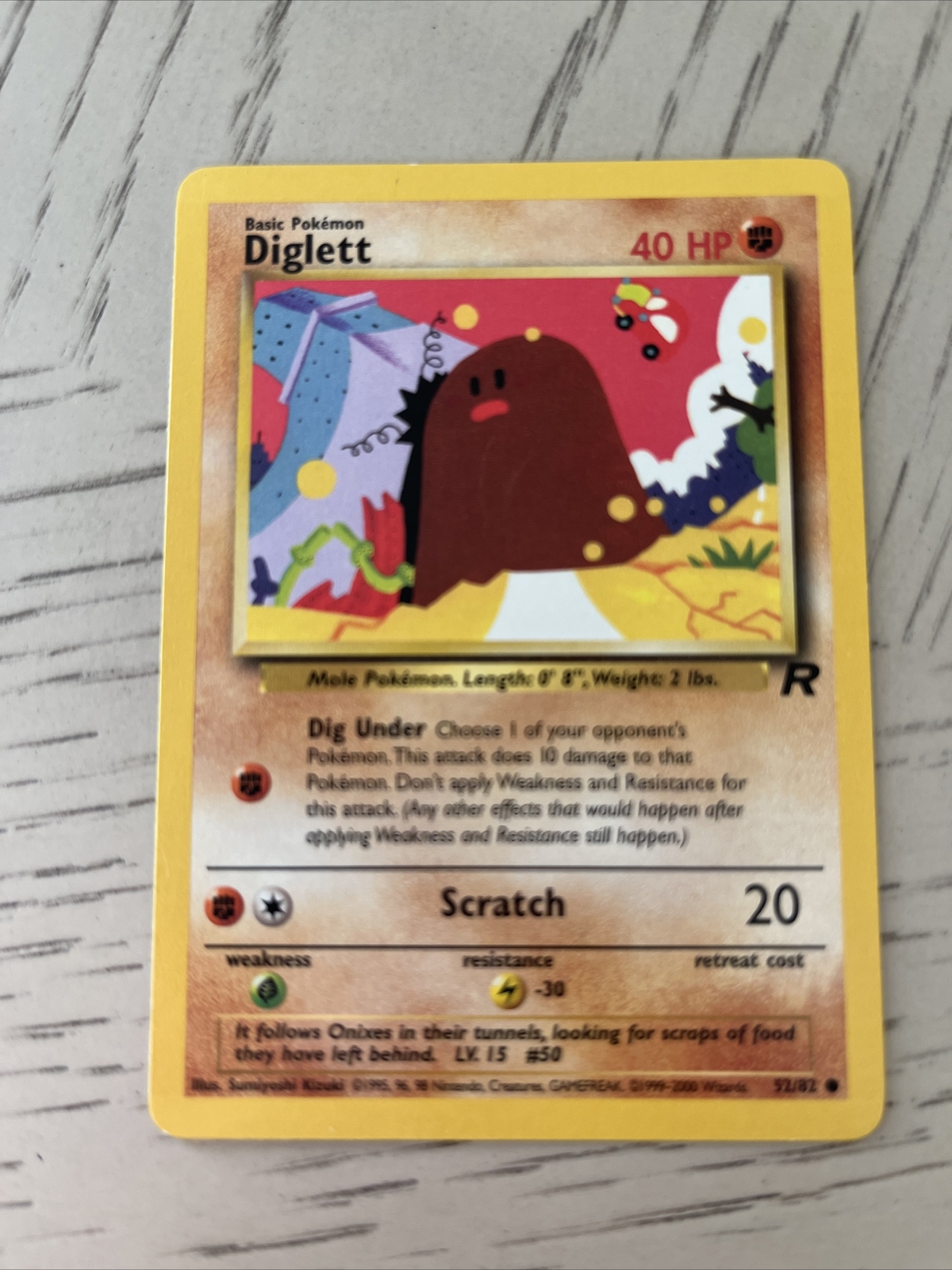 Pokémon TCG Diglett Team Rocket 52 Regular Unlimited Common NM