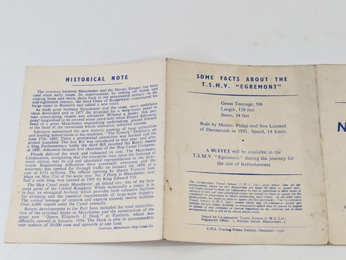T.S.M.V. Egremont Steamship Time Table Excursion To New Brighton June 23rd 1956 - Foto 11 di 14
