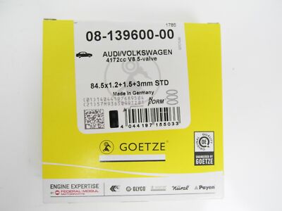 Piston rings Ø 84,50 mm coated Götze for Audi VW 3,7L 4,2L V8 S6 S8