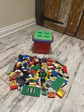 Lego Vintage Mixed Bundle Figures Accessories And Building Bricks With Bucket