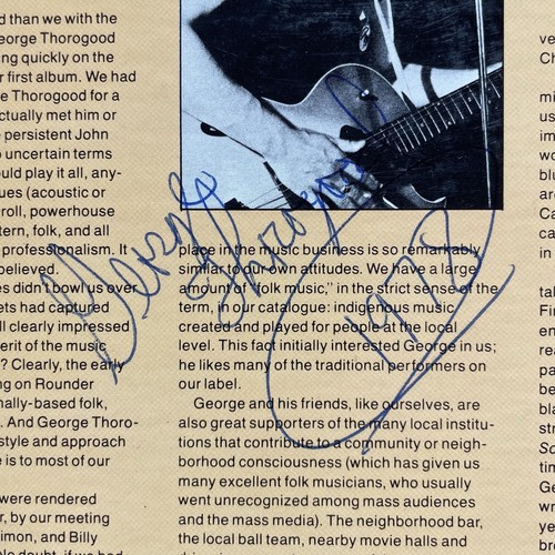 George Thorogood-MOVE IT ON OVER seltene 1978 signierte Vinyl-LP signiert - Bild 3 von 4