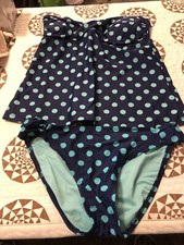 Mossimo blue tankini polka dot two piece bikini size S/L