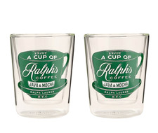 New Ralph Lauren Ralph's Coffee NYC Exclusive Latte Cups Gift Set Set of 2 