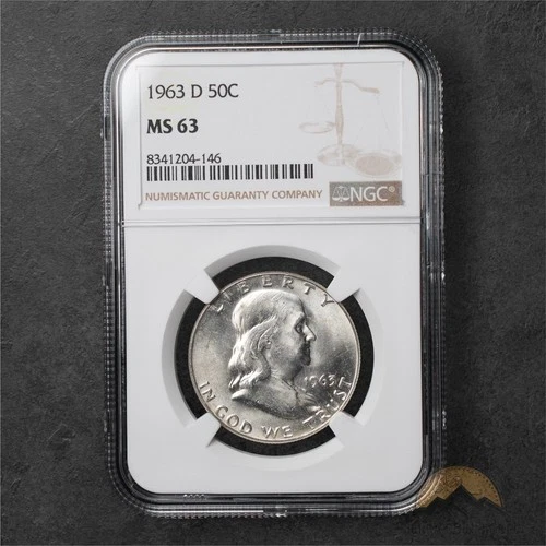 1962-D Franklin Silver Half Dollar 50c - NGC MS63 - Denver