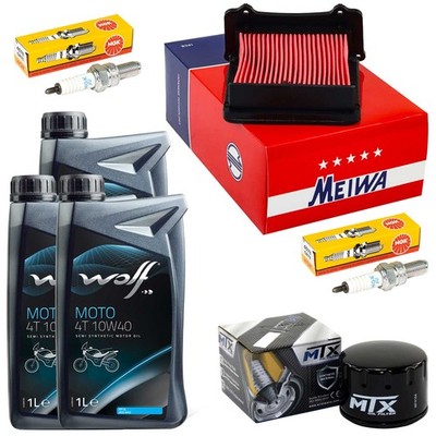 Wartung Set Ölfilter Öl 3L Luftfilter Zündkerze für Kymco AK 550 Premium 2017-26