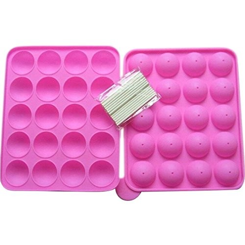 Molde para pastel de silicona Rbenxia 20 cavidades medio círculo piruleta fiesta cupcake hornear - Imagen 1 de 7