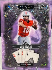 2024 WILL HOWARD Purple 5 CARD DRAW 4 ACES 3/4 Buckeyes Steelers 