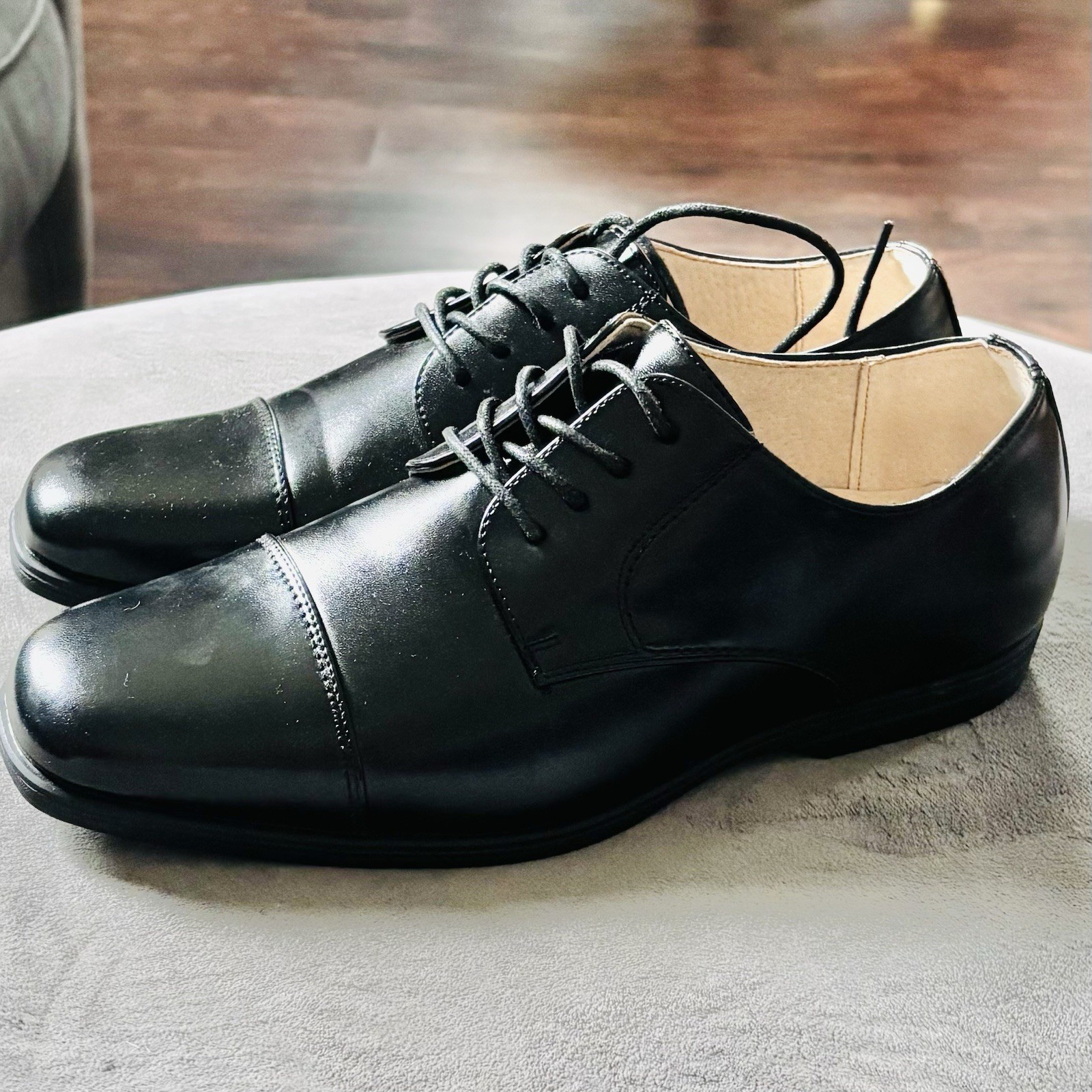 SAOLA Scarpe eleganti Florsheim Shoe Company Rolling Cap OX Jr nere per bambini 7M nuove con scatola