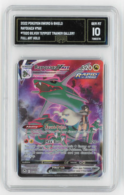 Pokémon Trading Card Game Rayquaza Vmax RAYQUAZA VMAX TG20/TG30 SILVER TEMPEST POKEMON Gem Mint 10 | eBay