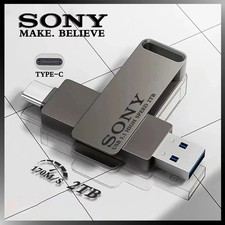 2TB Sony USB Flash Drive High Speed Type C PenDrive 1TB 512GB 256GB Metal Stick