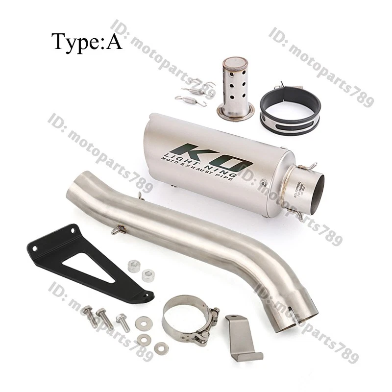 Silenciador de tubo de escape de enlace medio deslizable 60 mm para Aprilia Tuono V4 1100 2017-2020 Foto 3 de 4