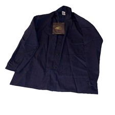 Black Stallion 30" FN9-30C 9 oz Cotton FR Navy Welding Jacket Men Size Medium