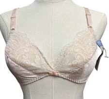 VTG OLGA Bra Pink Lacey NWT 34B 