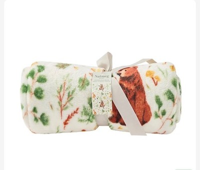 Nutmeg Home Pawfect Fleece-Überwurf mit Welpenmotiv 120 x 150 cm