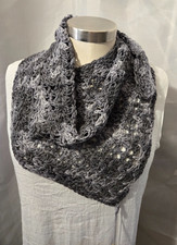 New Soft Alpaca Wool Handmade Crocheted Triangular Neck Scarf Cowl Ascot Shawl
