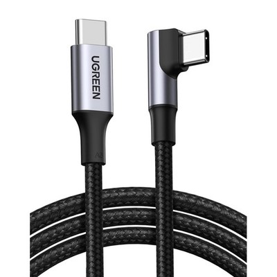 USB C Kabel 100W Winkelstecker 3m Schnellladen Datenübertragung robust gefloc...