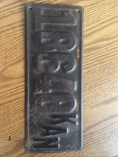 1913 Kansas License Plate