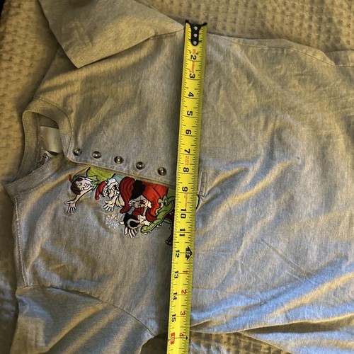 VTG The Disney Store Henley Long Sleeve SZ 8/10 Kids Embroidered Peter Pan Shirt - Picture 4 of 9