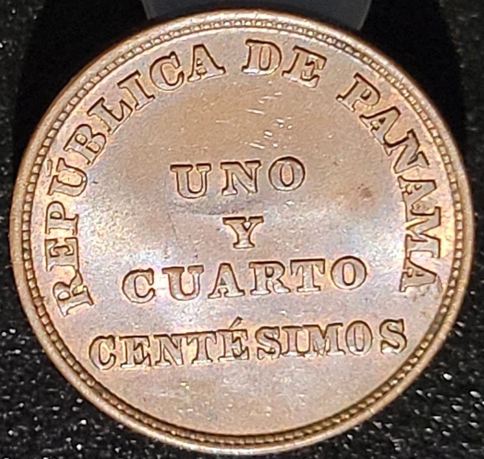 PANAMA 1940 1-1/4 CENTISIMOS VERY NICE HIGH GRADE AU/BU - Image 2 of 2