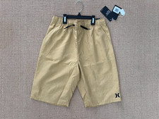 Hurley Boys Hybrid Shorts With Pockets  Elastic Waist, Drawstring Size L XL 