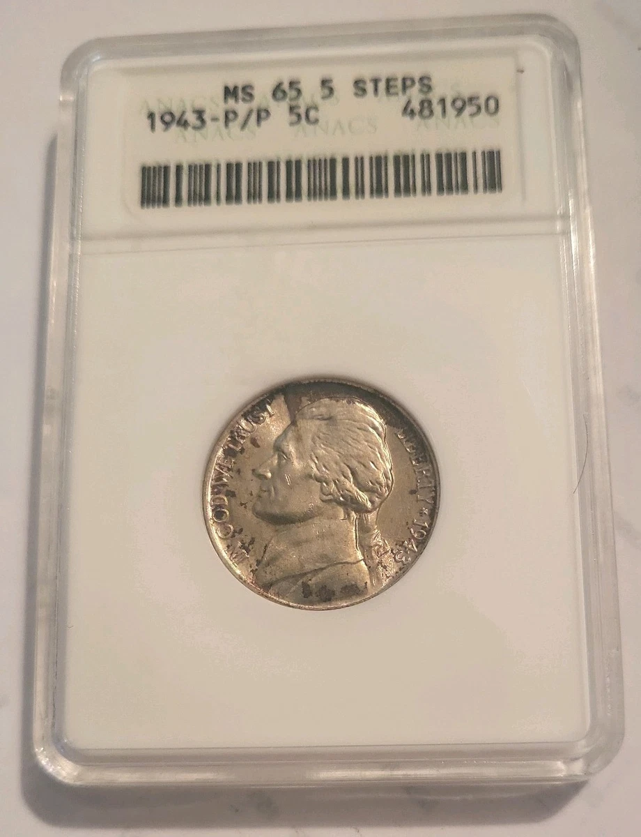 グーグリー ヴィンテージ 25㎝ MS 65 Graded 1943 Year US Jefferson Nickels (1938-Now) for sale | eBay