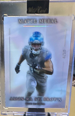 Wild Card Matte Metal Amon-Ra St. Brown Detroit Lions WR MMCo1-AS #4/10