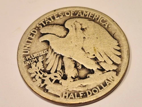 1918 Walking Liberty Half Dollar, DENVER MINT, Worn but Readable, Better Date