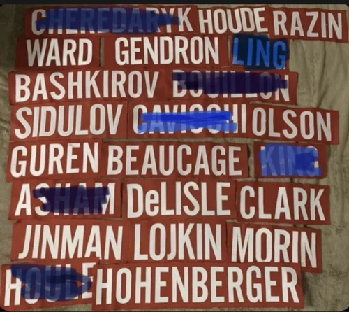 Fredericton Canadiens Nameplate from Game Worn Jerseys AHL Hockey Many Available
