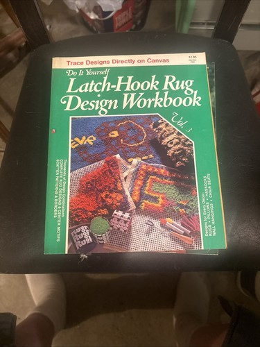 Latch~Hook Rug Design Pattern Book Vintage Brunswick