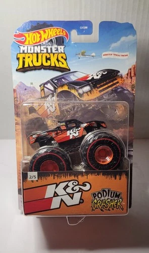 🏅HotWheels Monster Truck, K&N Podium Crasher W/ Redline Tires, VHTF‼️🔥