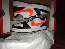 Nike Court Borough Low 2 GS Kids Shoes White Orange BQ5448-114