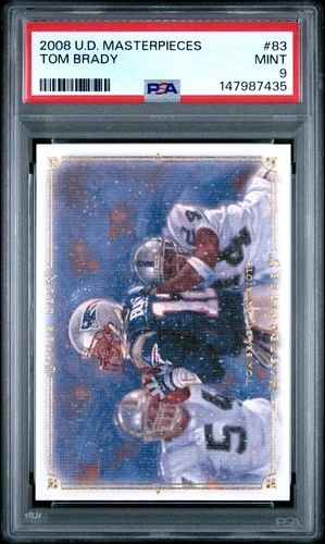 2008 UPPER DECK MASTERPIECES #83 TOM BRADY PSA 9