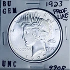 1923 P BU GEM PEACE SILVER DOLLAR UNC MS+++ U.S. MINT RARE COIN 9908