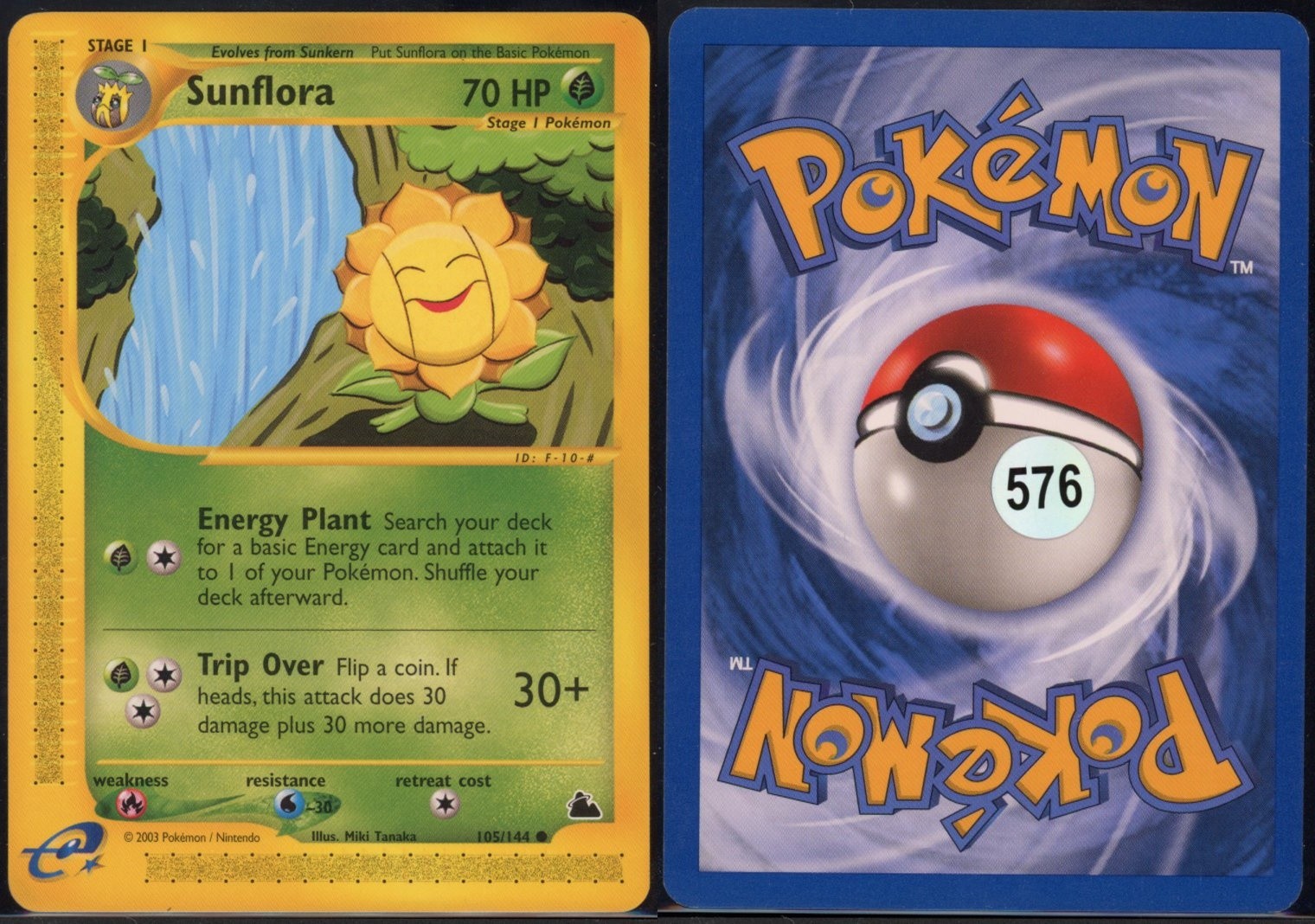Sunflora 105/144 Common Skyridge Pokemon NM