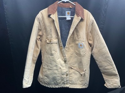 Vintage 90 s  Carhartt blanket lined chore coat USED good condition w/patina