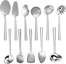 Cooking Utensil Set 11 Pcs Stainless Steel Kitchen Utensils Set Wok Utensils Kit