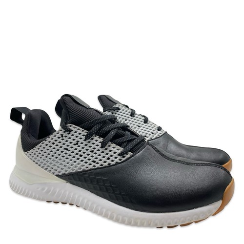 Scarpe Adidas Golf Adicross Spikeless Bounce 2.0 Nero/Bianco/Grigio Uomo Taglia 10.5 - Foto 3 di 11