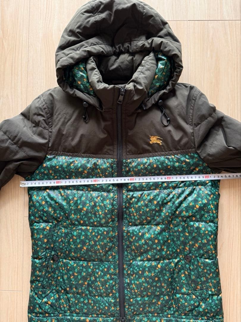 BURBERRY BLACK LABEL Floral Down Jacket Size L Embroidered Logo Auth image 7