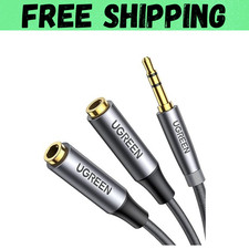 Headphone Splitter 3.5mm Aux Splitter 2 Female to 1 Male Audio Y Split...