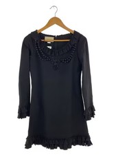 GUCCI/Long Sleeve Dress/Size 38/Wool/Black/Solid/453999