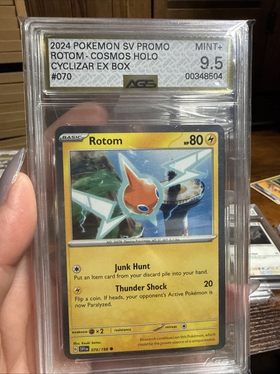 2023 POKEMON SV Promo SVI EN #70 ROTOM CYCLIZAR ex BOX AGS 9.5 W