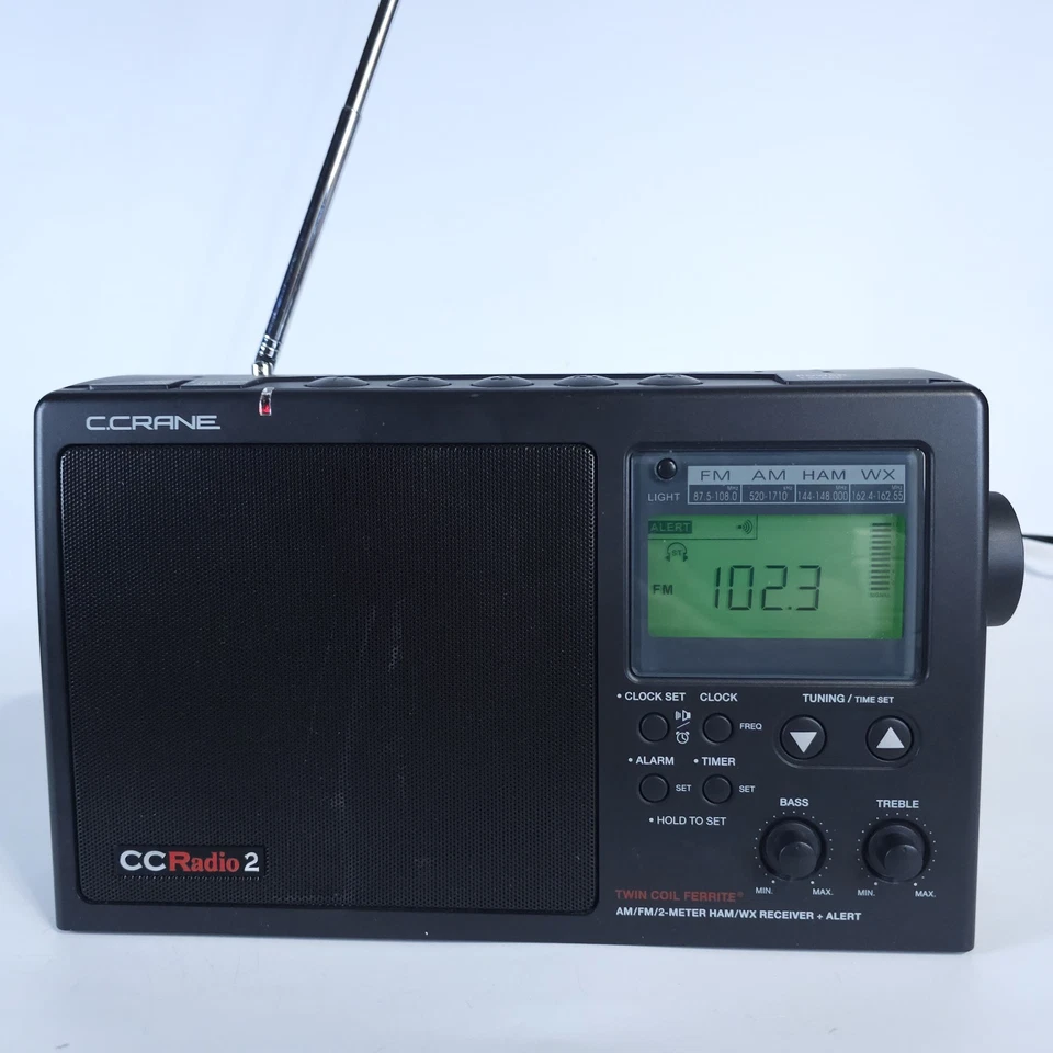 C. Crane CCRadio 2 Portátil AM FM Banda Ham de 2 Metros, Alerta Meteorológica NOAA. Funcionando Foto 2 de 4